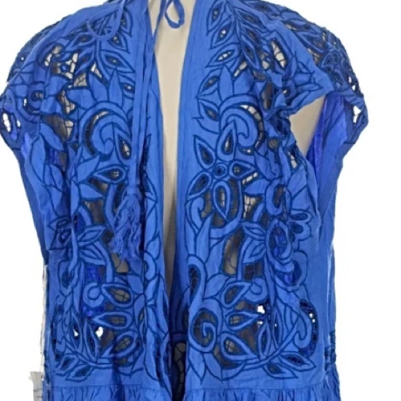 NWOT Free People Vibrant Blue Mini Dress - Picture 5 of 5